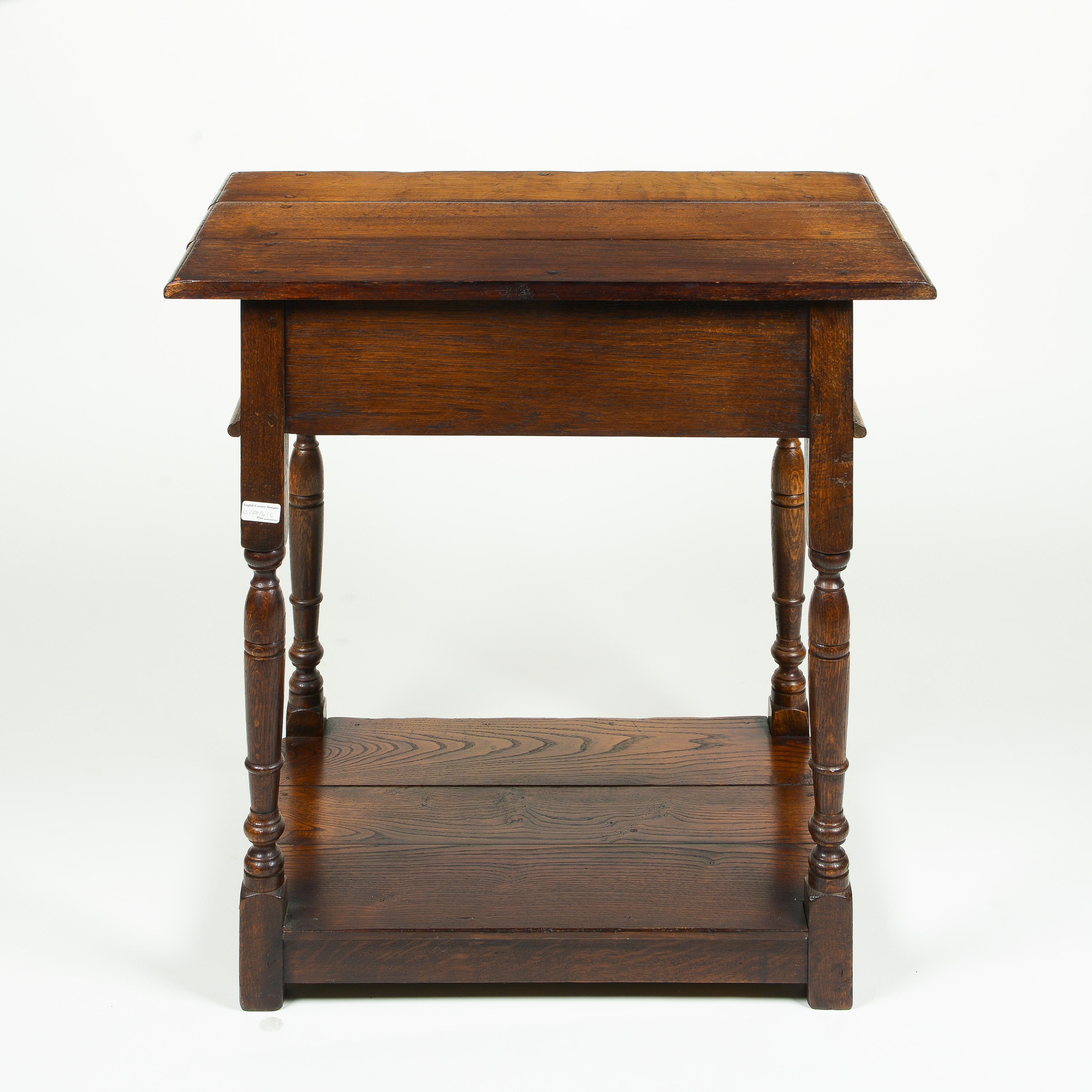 Late 19th Century An English Oak Side Table For Sale