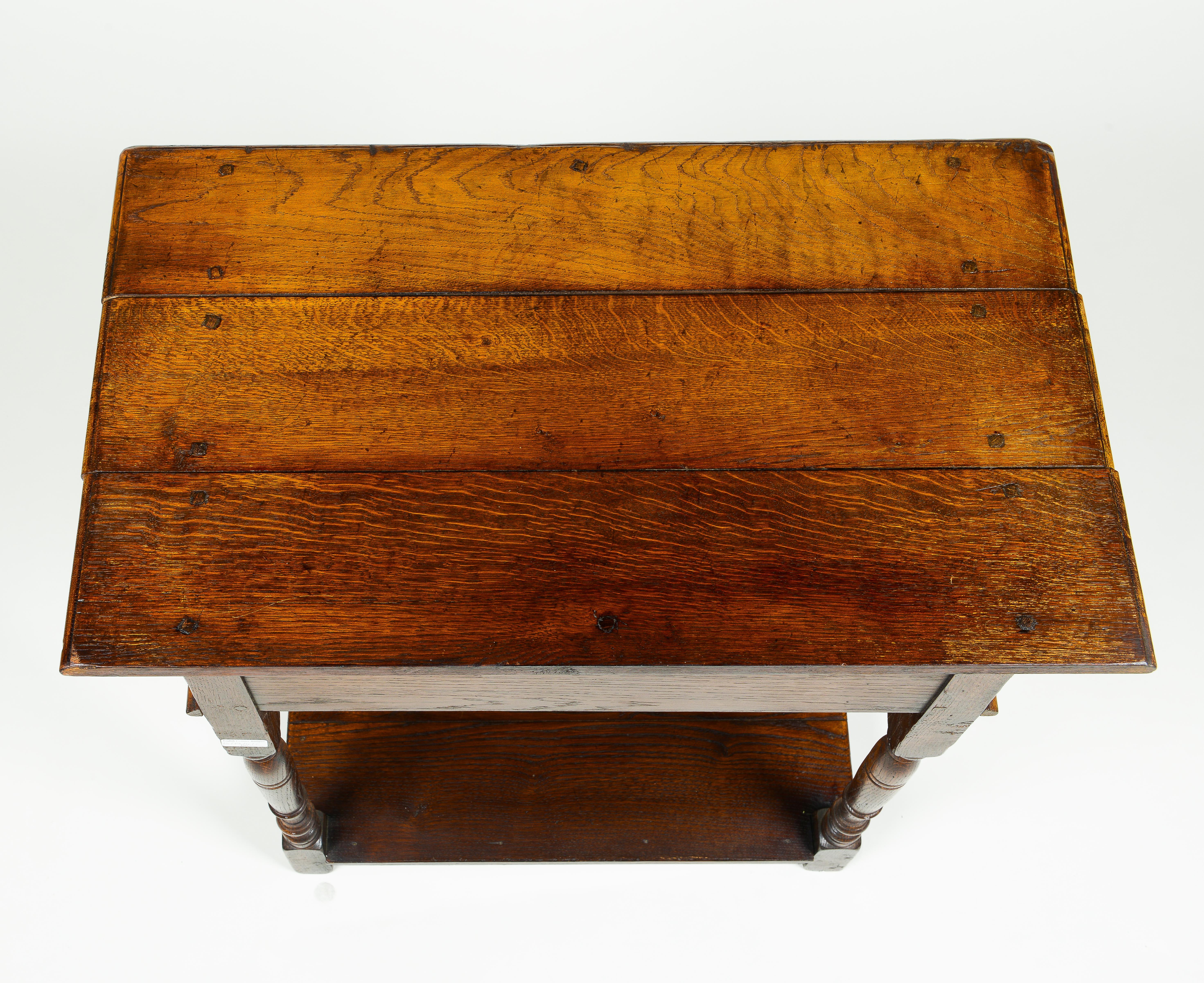 An English Oak Side Table For Sale 4
