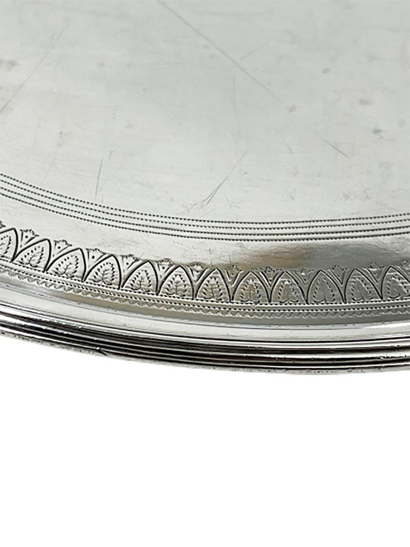 English Oval Silver Salver by William Bennett, 1800 For Sale 1