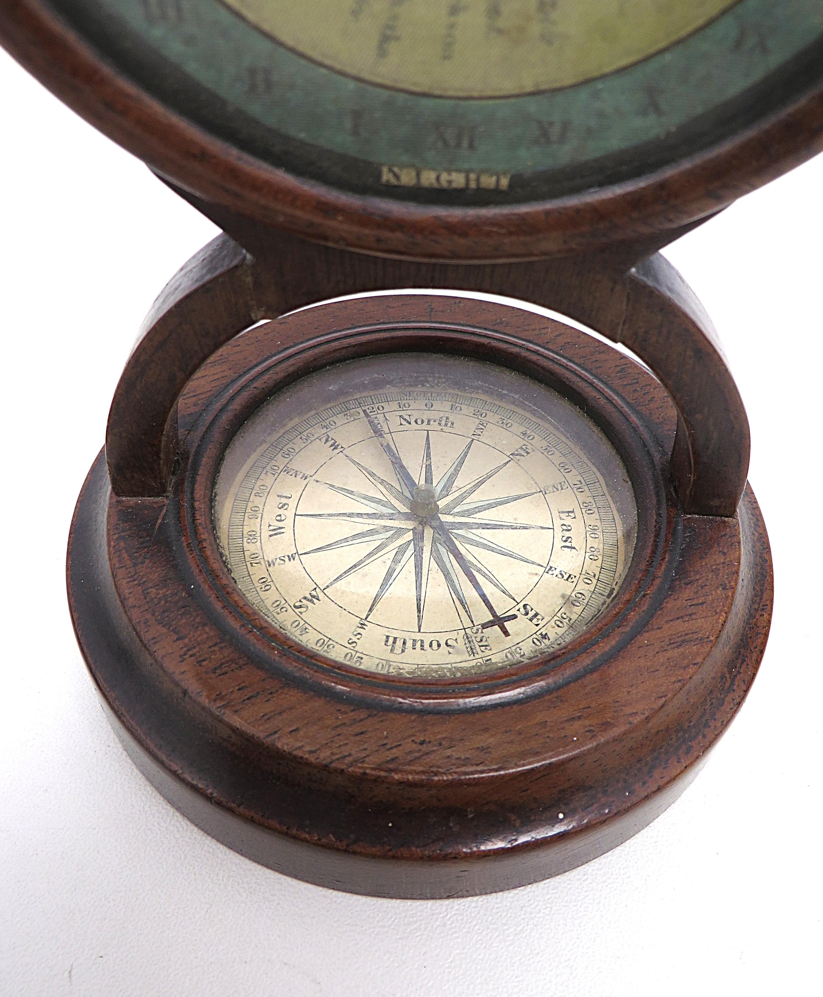 Englisches POCKET GLOBE mit Zifferblatt für Zeitzonen im Angebot 1