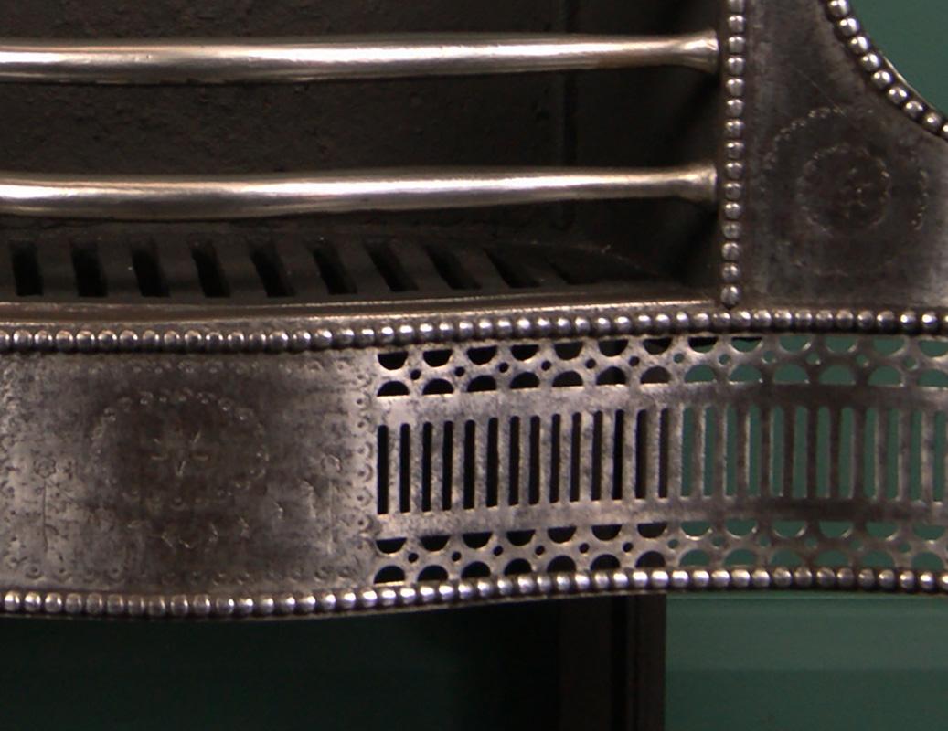 Englischer Kaminrost aus poliertem Stahl im Adam-Stil von Thomas Elsley (Poliert) im Angebot