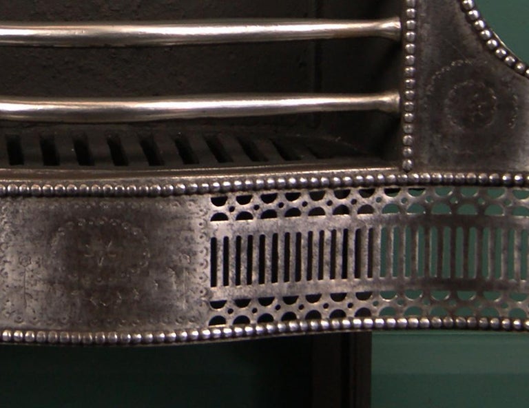 Thomas Ralph Grates English Polished Steel Adam-Style Fire Grate by Thomas Elsley For Sale ...