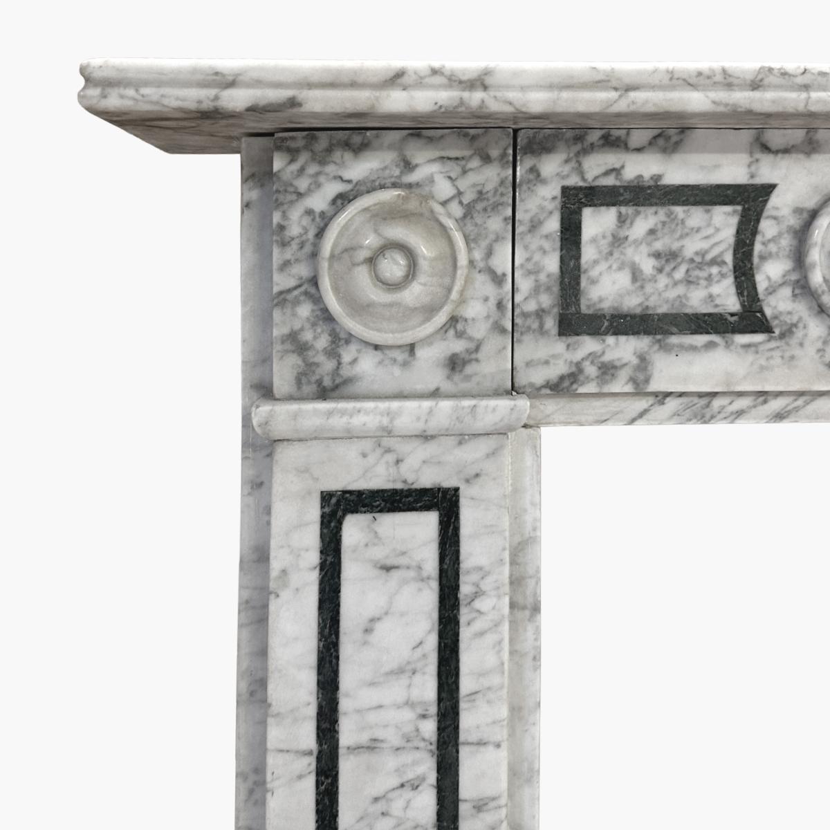 An English Regency Calacatta Marble Fireplace Mantel For Sale 2