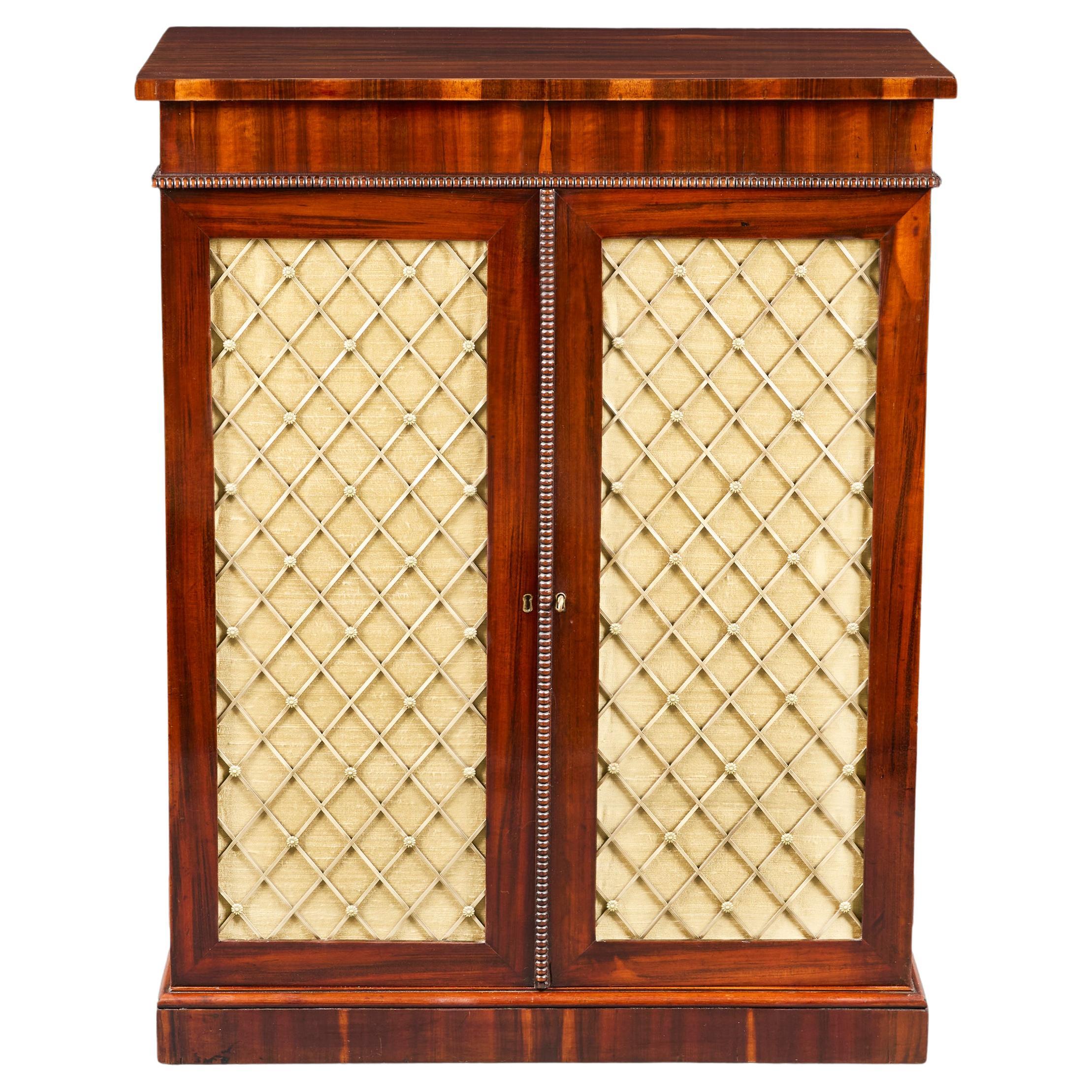 An English Regency Goncalo Alves Side Cabinet