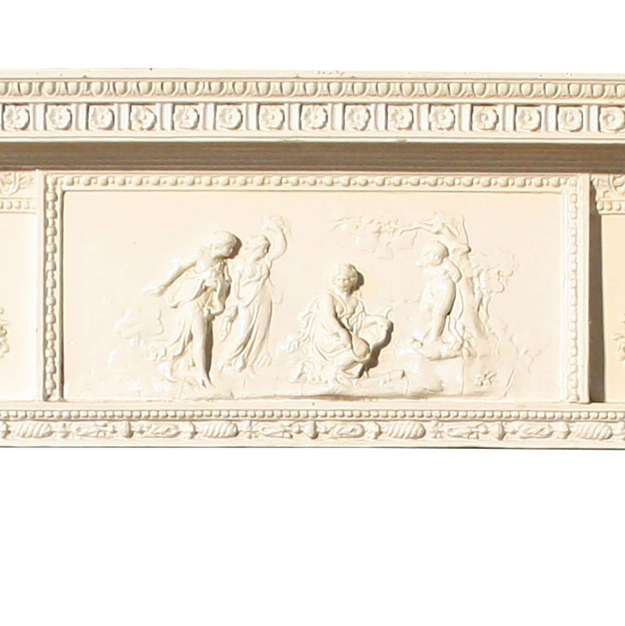 Hand-Crafted Antique English Regency Style Fire Mantel For Sale