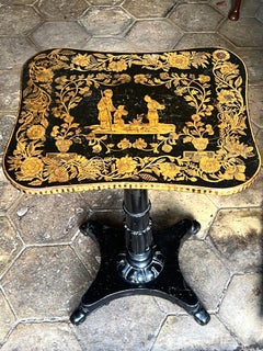 An English Regency period penwork occasional table