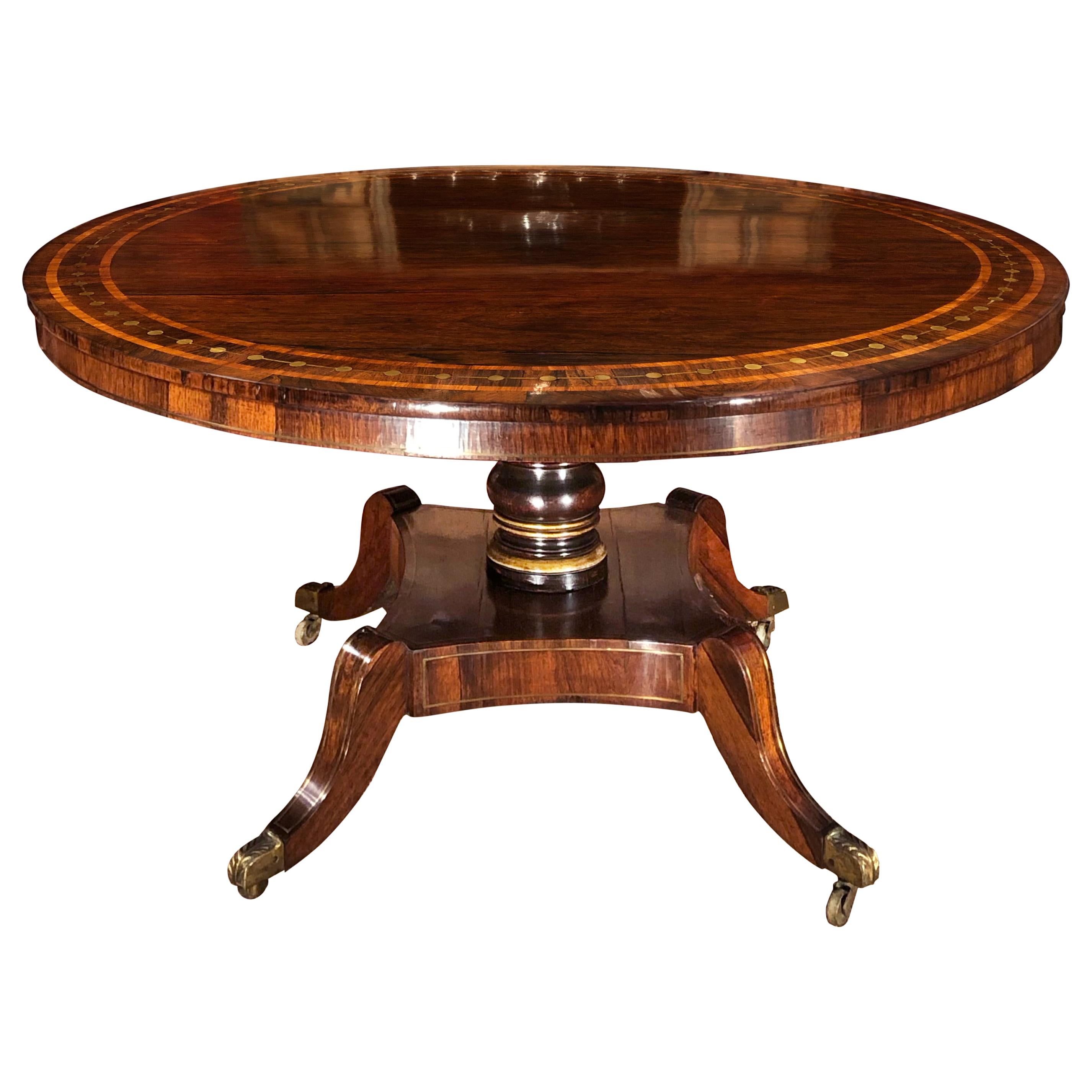 English Regency Period Rosewood Tilt-Top Table