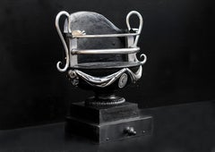 English Regency Polished Steel Urn Firegrate