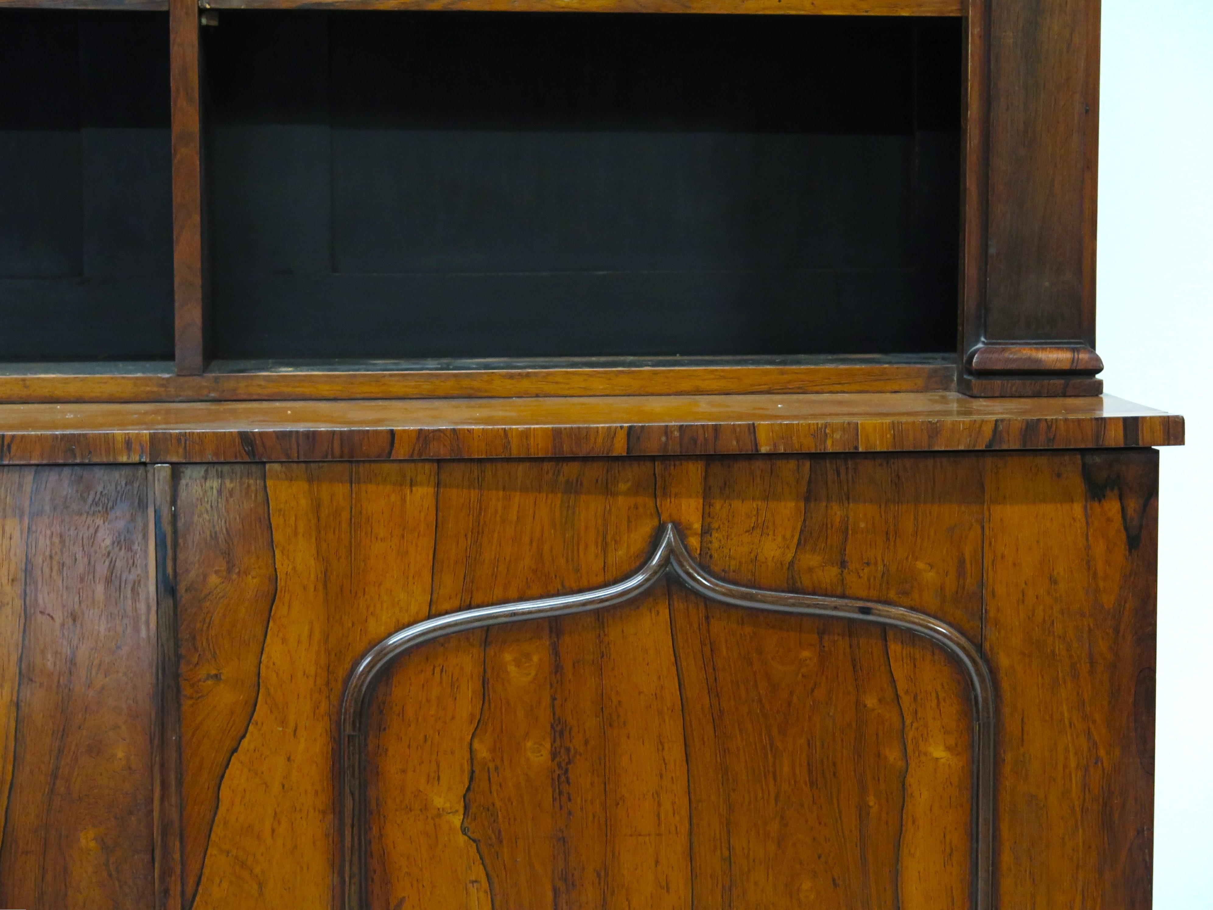 An English Regency Rosewood Bookcase For Sale 8