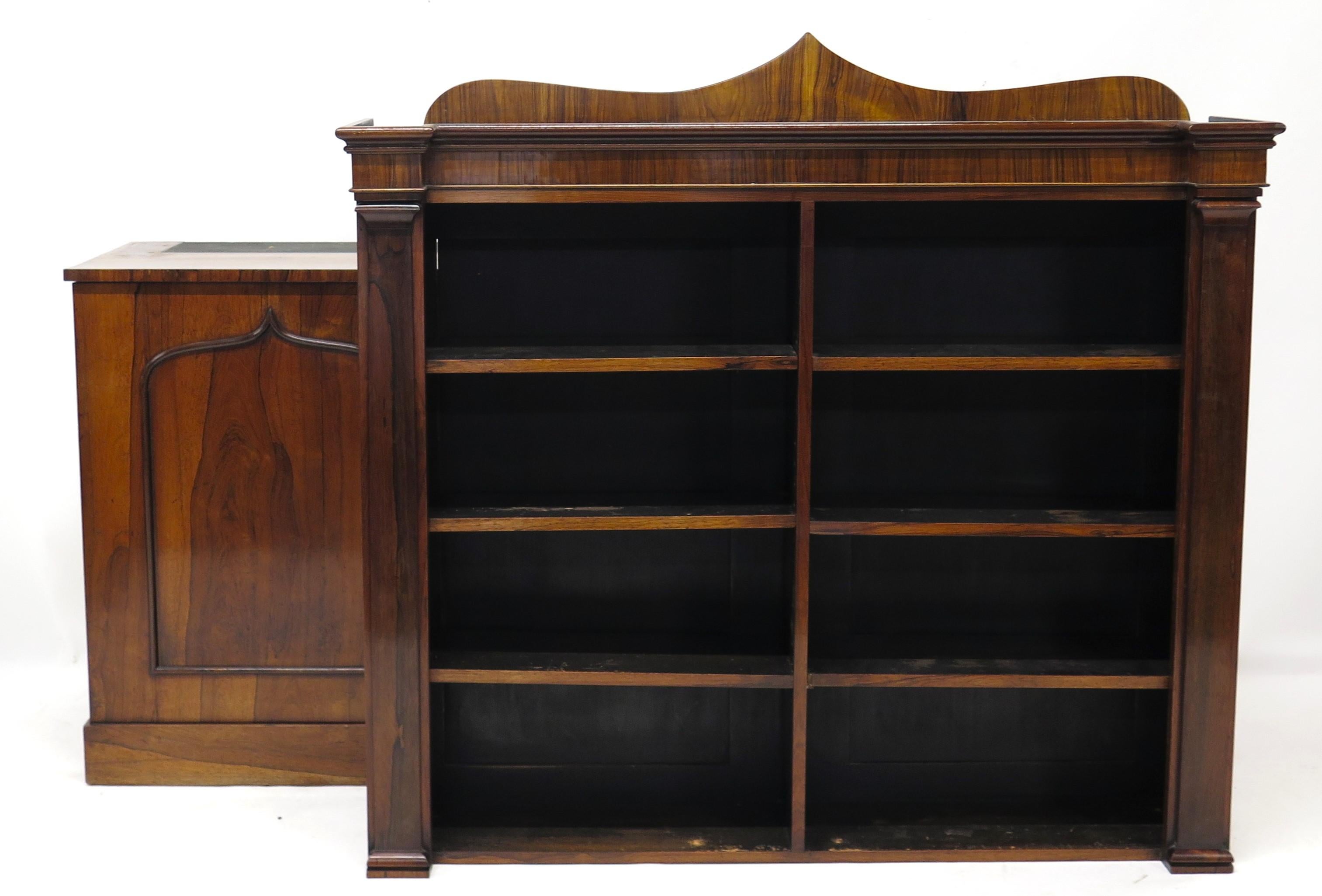 An English Regency Rosewood Bookcase For Sale 9