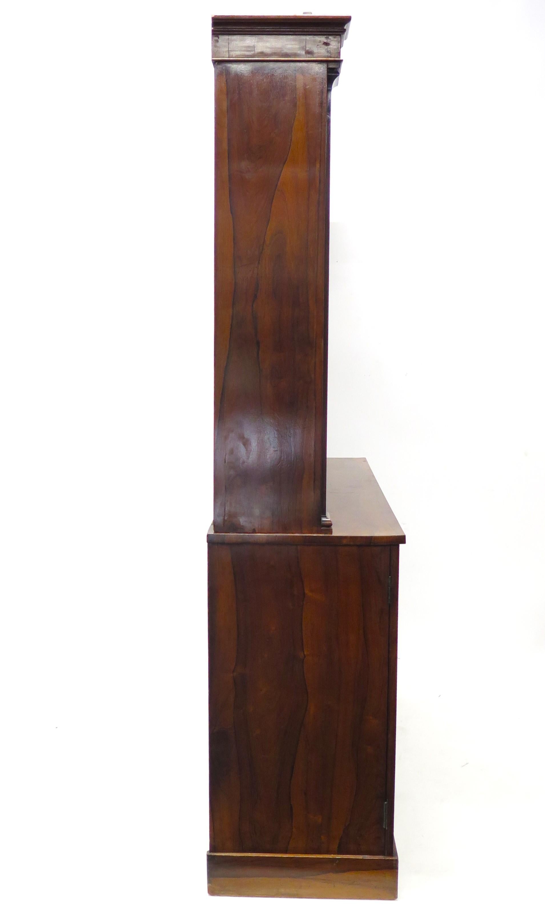 Hand-Carved An English Regency Rosewood Bookcase For Sale