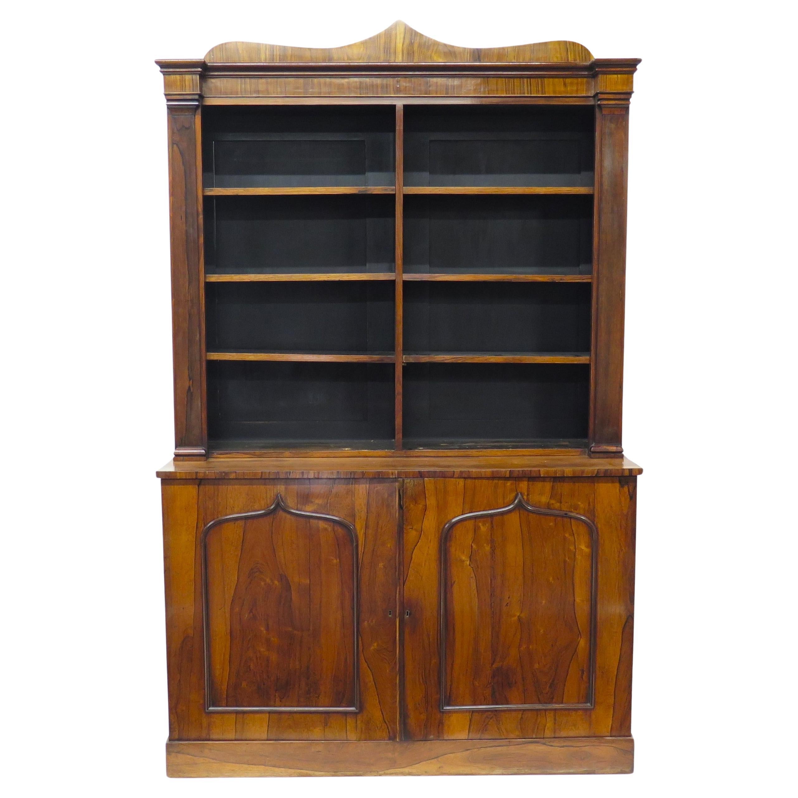 An English Regency Rosewood Bookcase For Sale