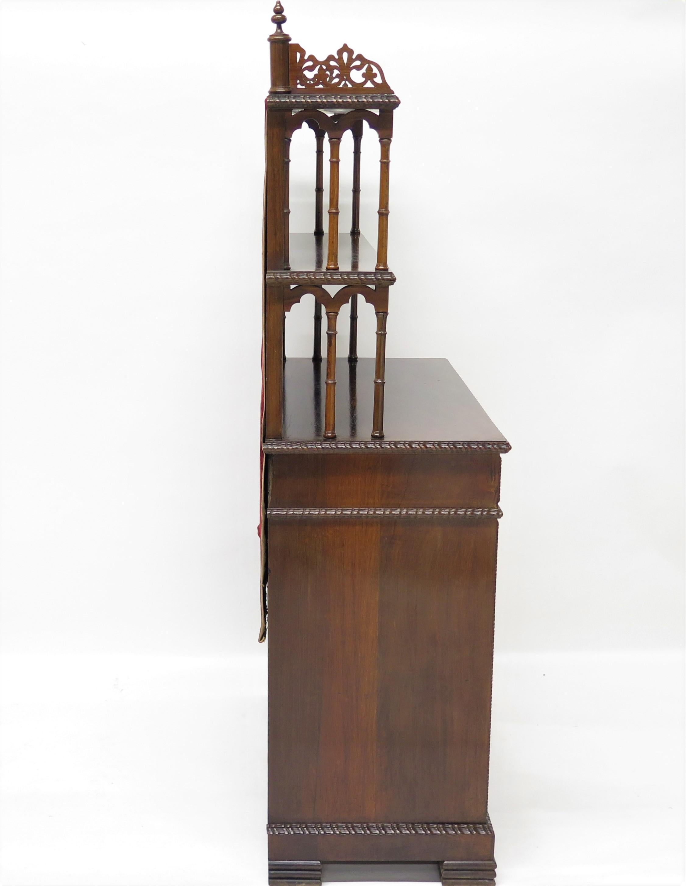 Hand-Crafted An English Regency Rosewood Chiffonier Bookcase  For Sale