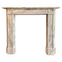An English Regency Style Arabescato Marble Fireplace Mantel