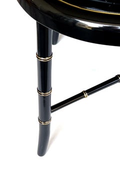 An English Regency Style Hand-Painted Wooden Hunting Tray on Stand