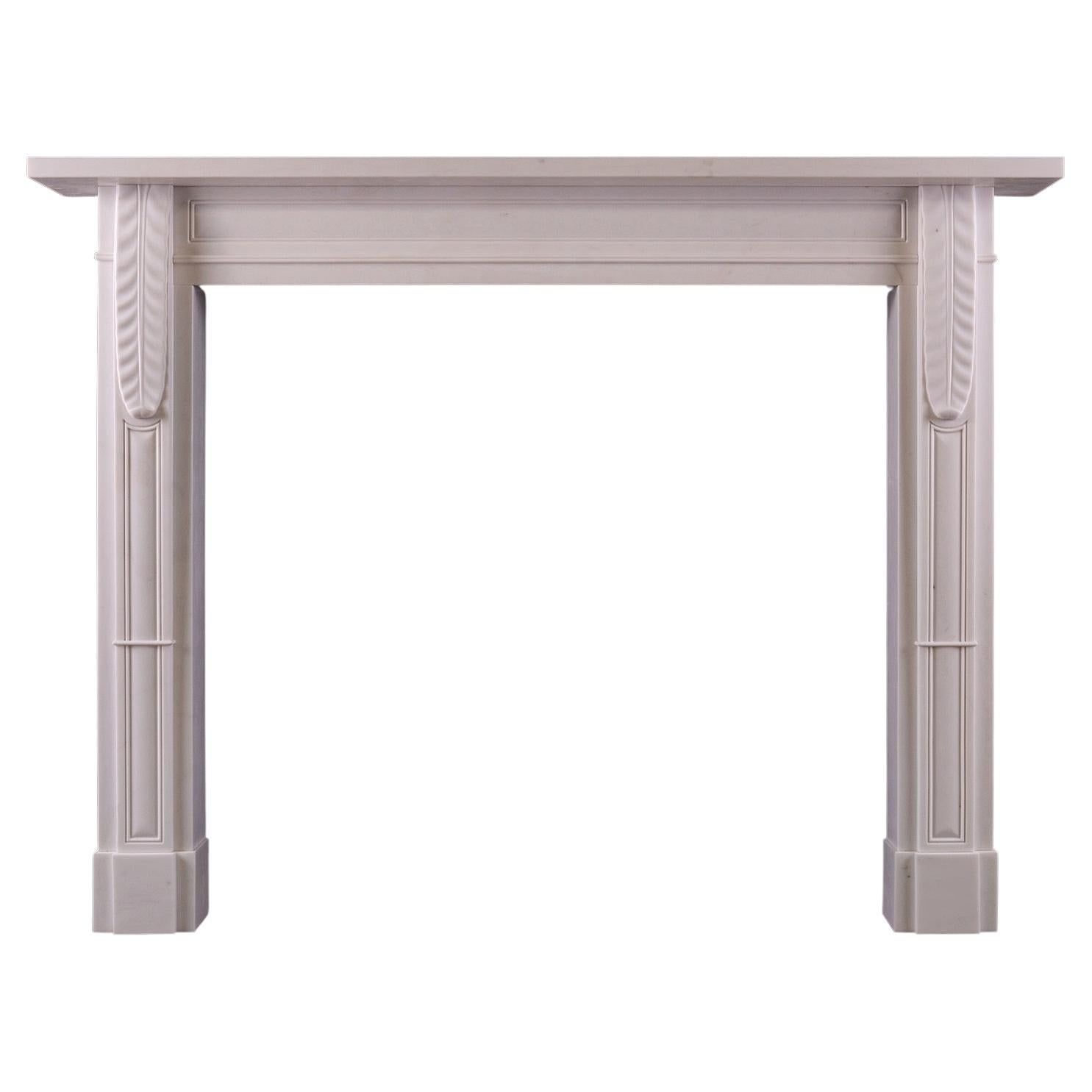 English Regency Style Statuary Marble Fireplace For Sale