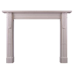 English Regency Style Statuary Marble Fireplace