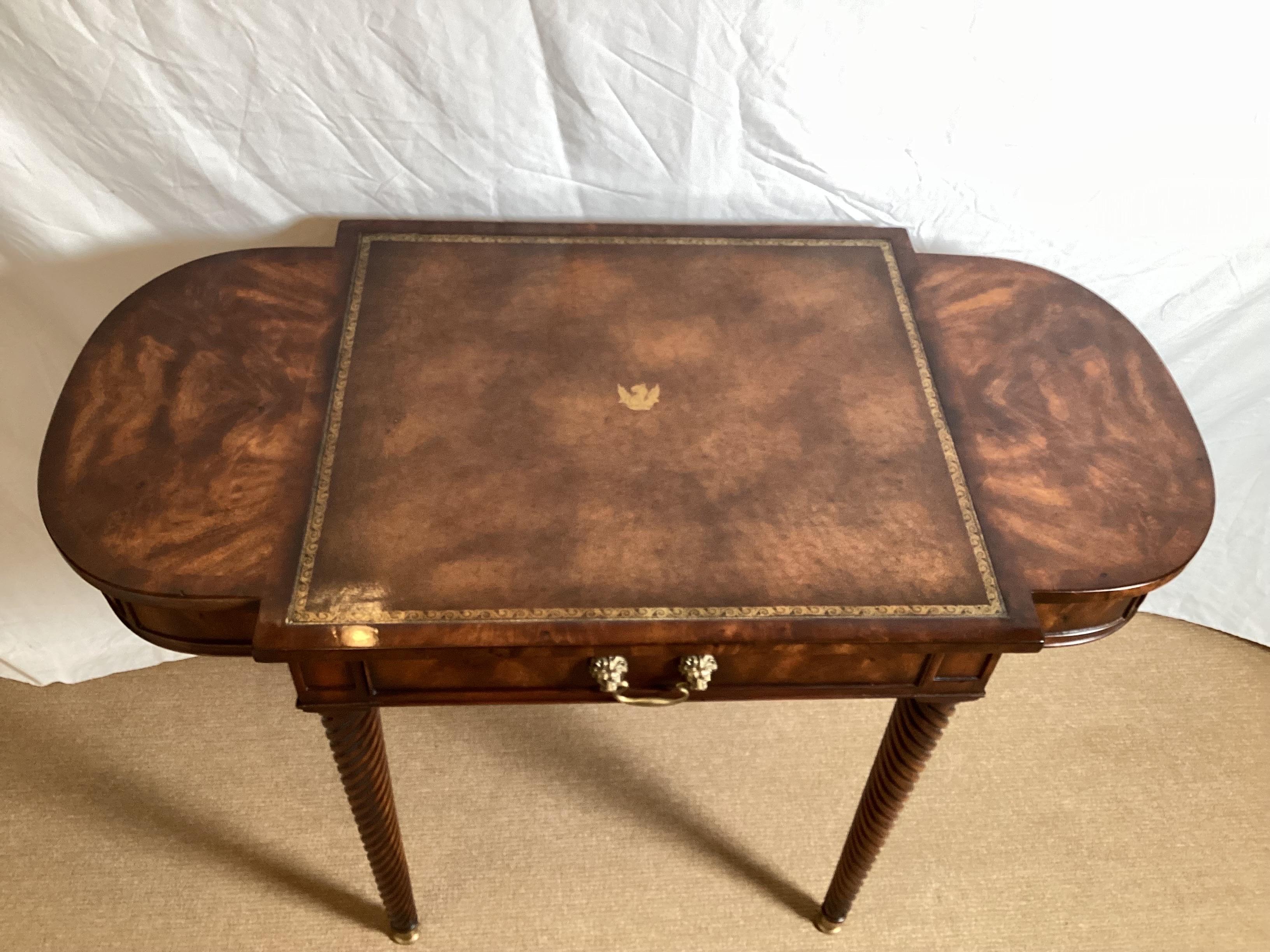 English Regency Style Writing Table by Theodore Alexander In Excellent Condition For Sale In Lambertville, NJ