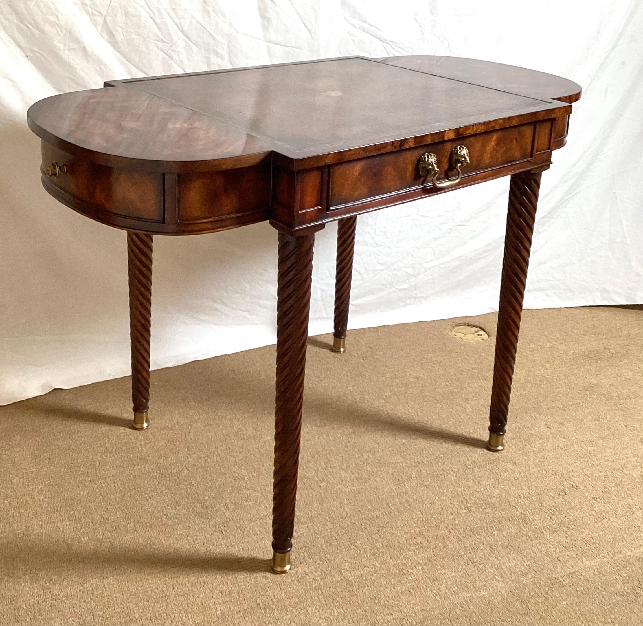 English Regency Style Writing Table by Theodore Alexander For Sale 1