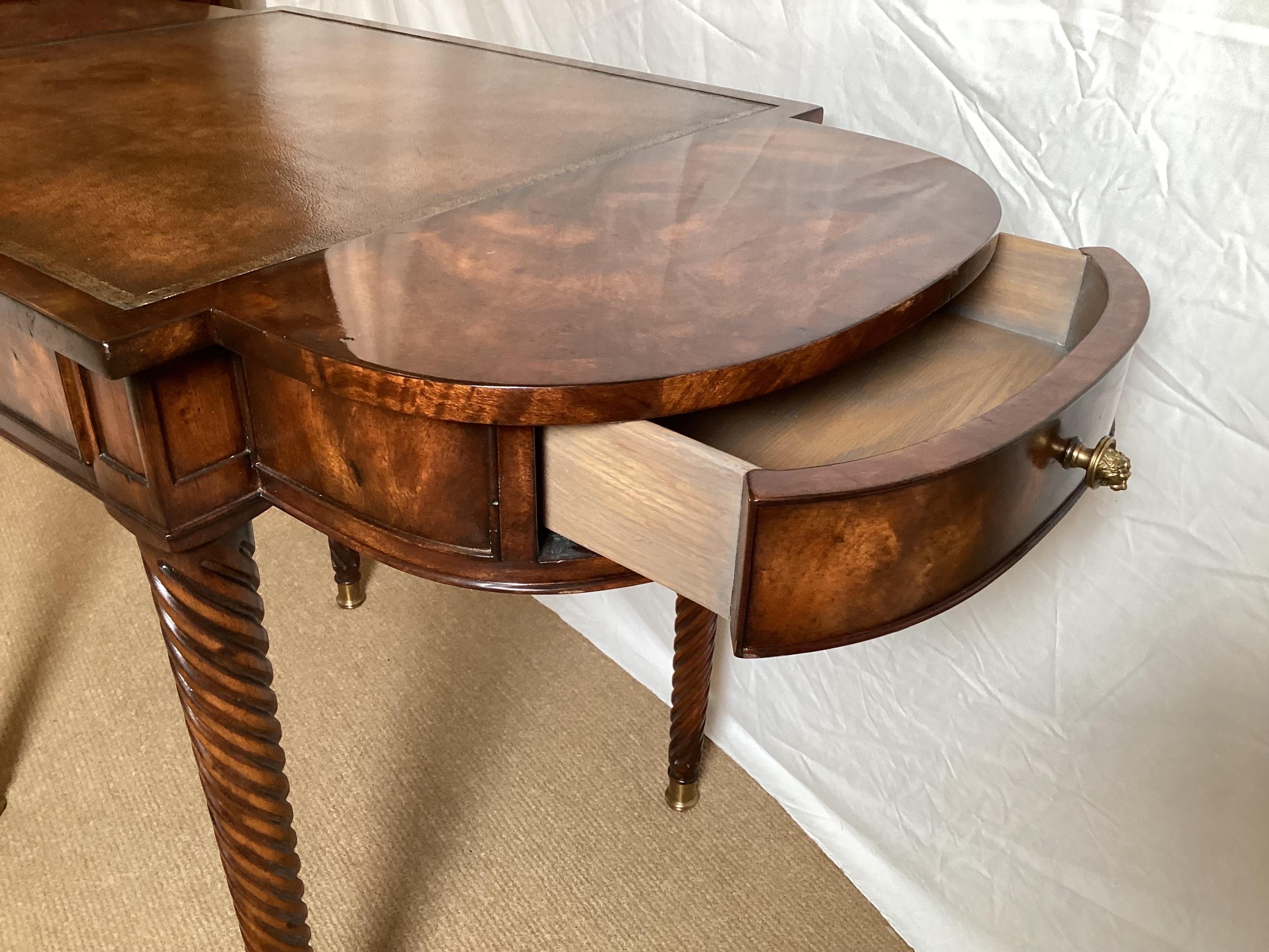 English Regency Style Writing Table by Theodore Alexander For Sale 2