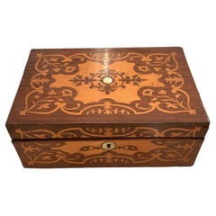 An English Rosewood and Maple Box, Ca. 1850