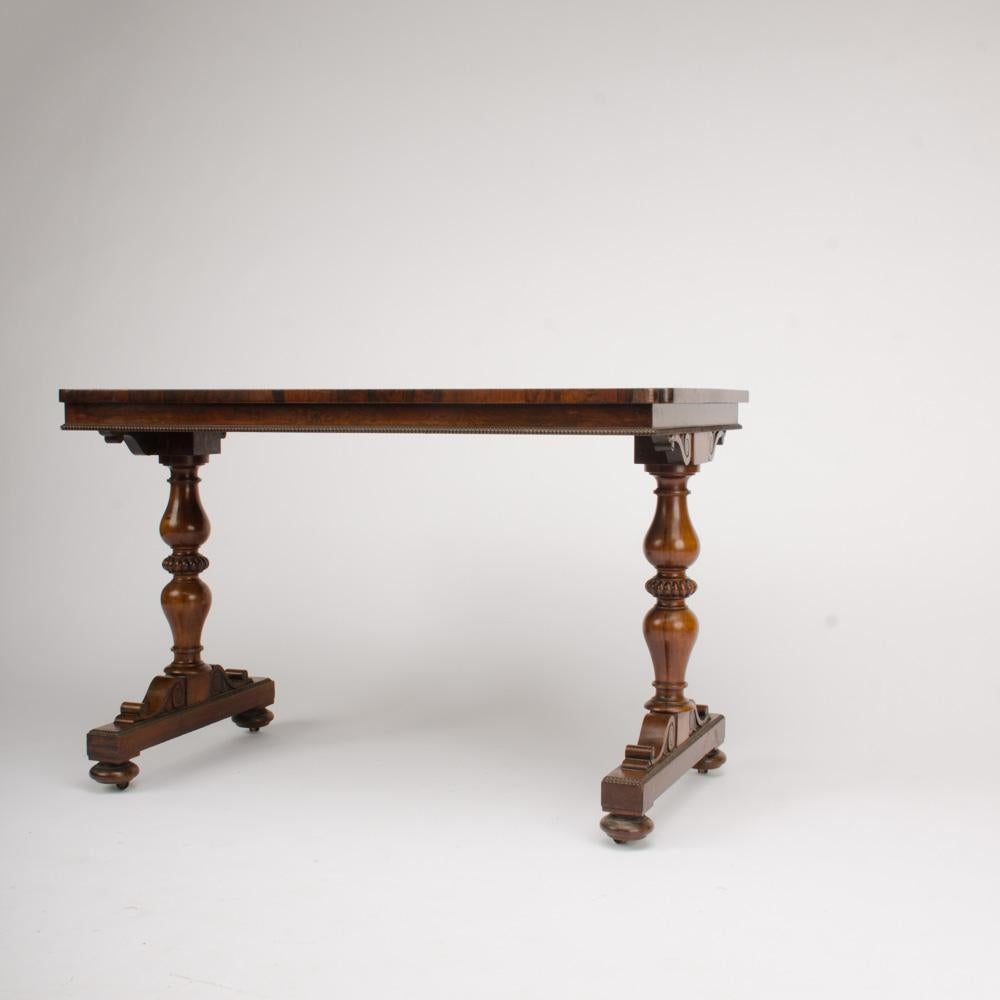 An English Rosewood Library Hall Table, circa 1840. 1