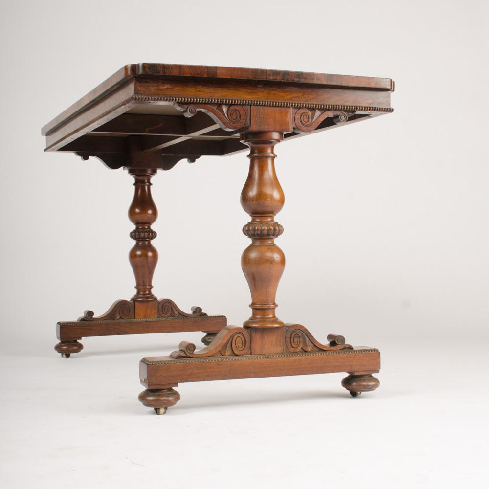 An English Rosewood Library Hall Table, circa 1840. 3