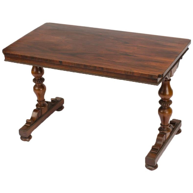 An English Rosewood Library Hall Table, circa 1840.