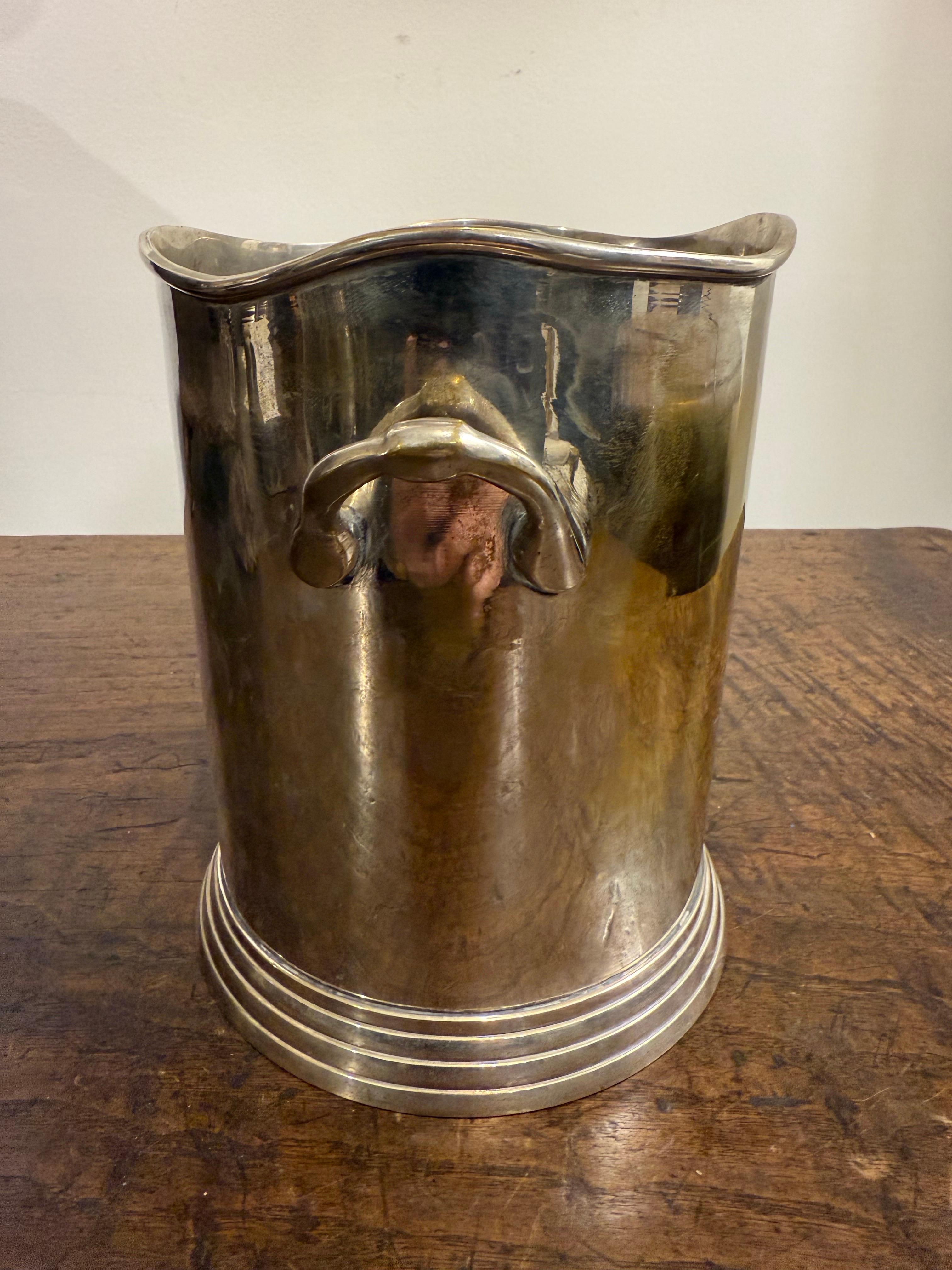 Silver Plate An English Silverplate Champagne Cooler, Early 20th Century For Sale