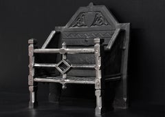 English Steel Firebasket in the Gothic Manner