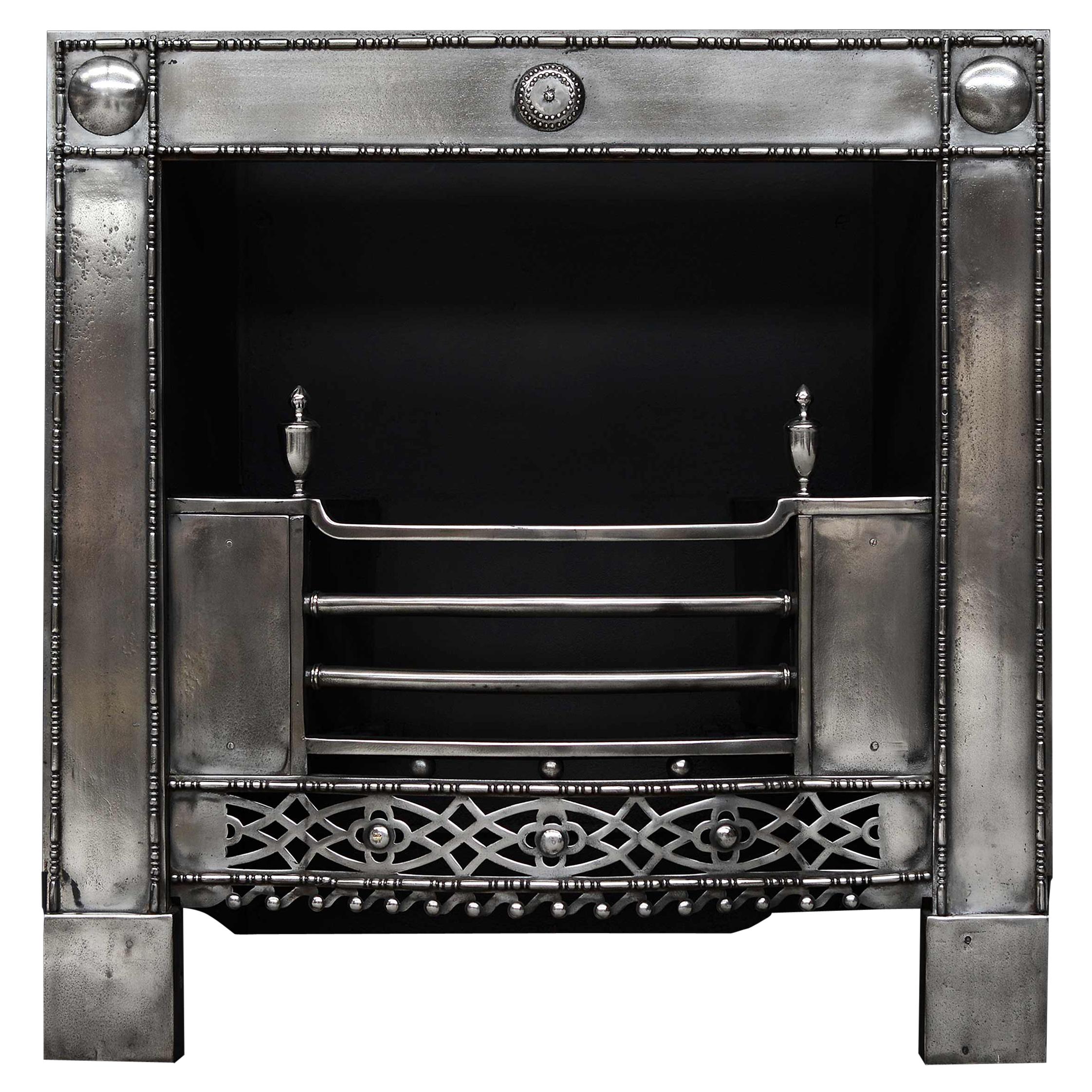 English Steel Register Grate in the Georgian Style