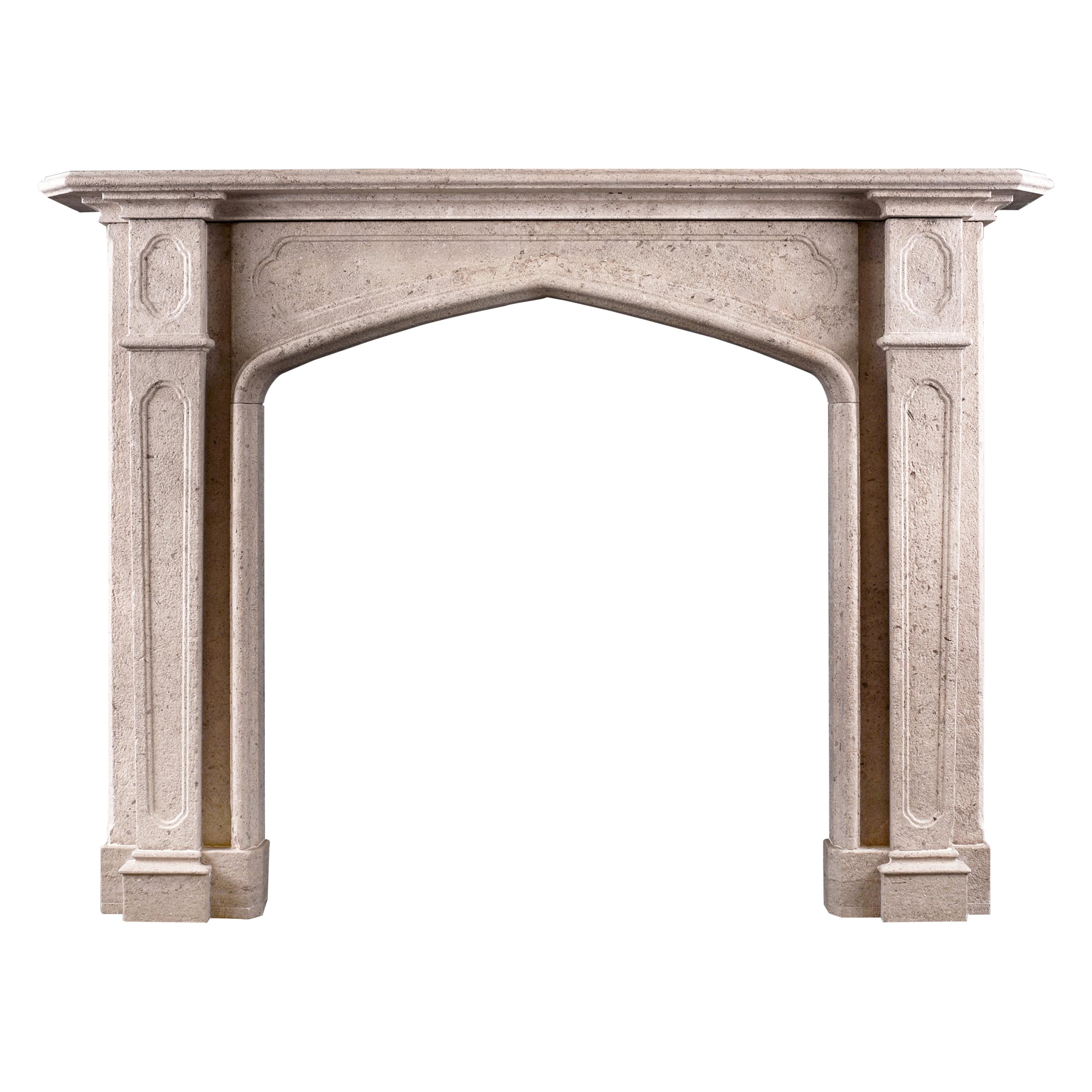 Architectural Stone Fireplace For Sale at 1stDibs