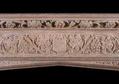 English Stone Fireplace in the Gothic Manner