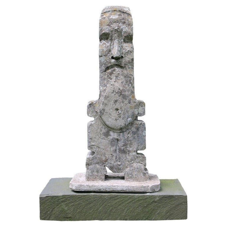 English Stone TOTEM Figure Made by Gerald Moore For Sale at 1stDibs