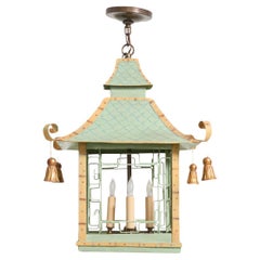 An English Tole Pagoda Form Lantern