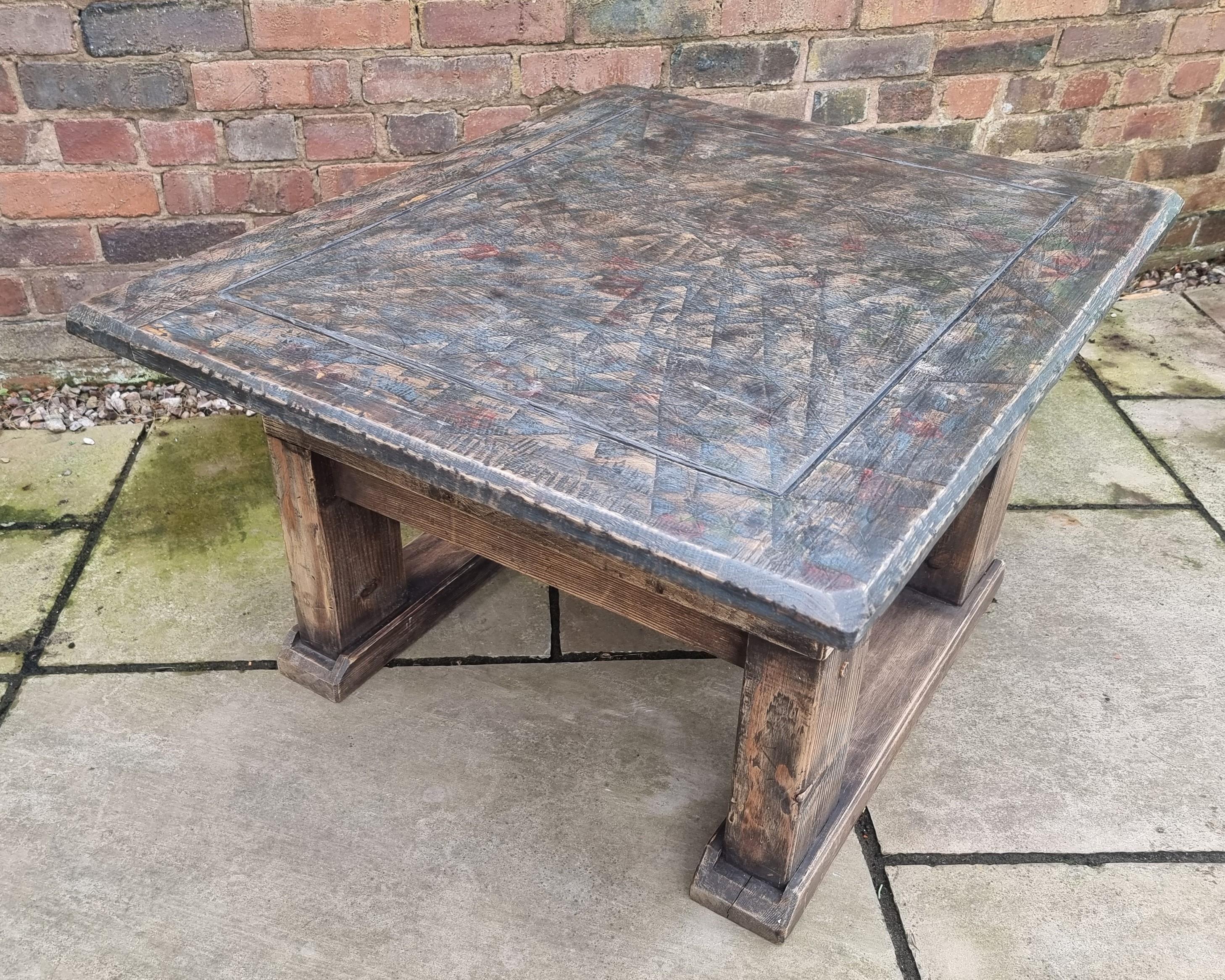 An English coffee or low table made in a rustic style, circa 1910 For Sale 2