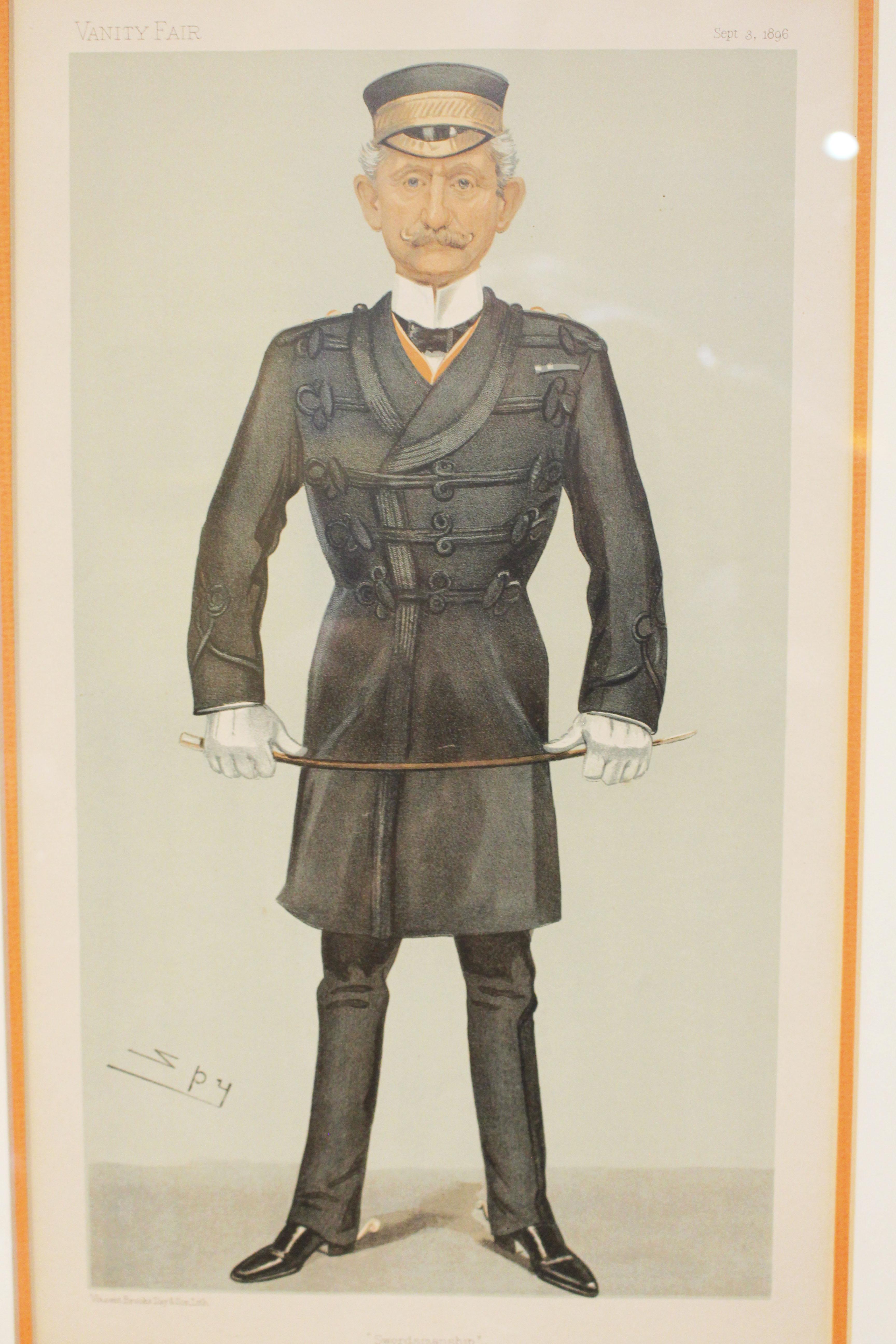 Eine Vanity Fair Chromolithographie von Oberst George Malcom Fox von Sir Leslie Ward, Englisch. Titel: 