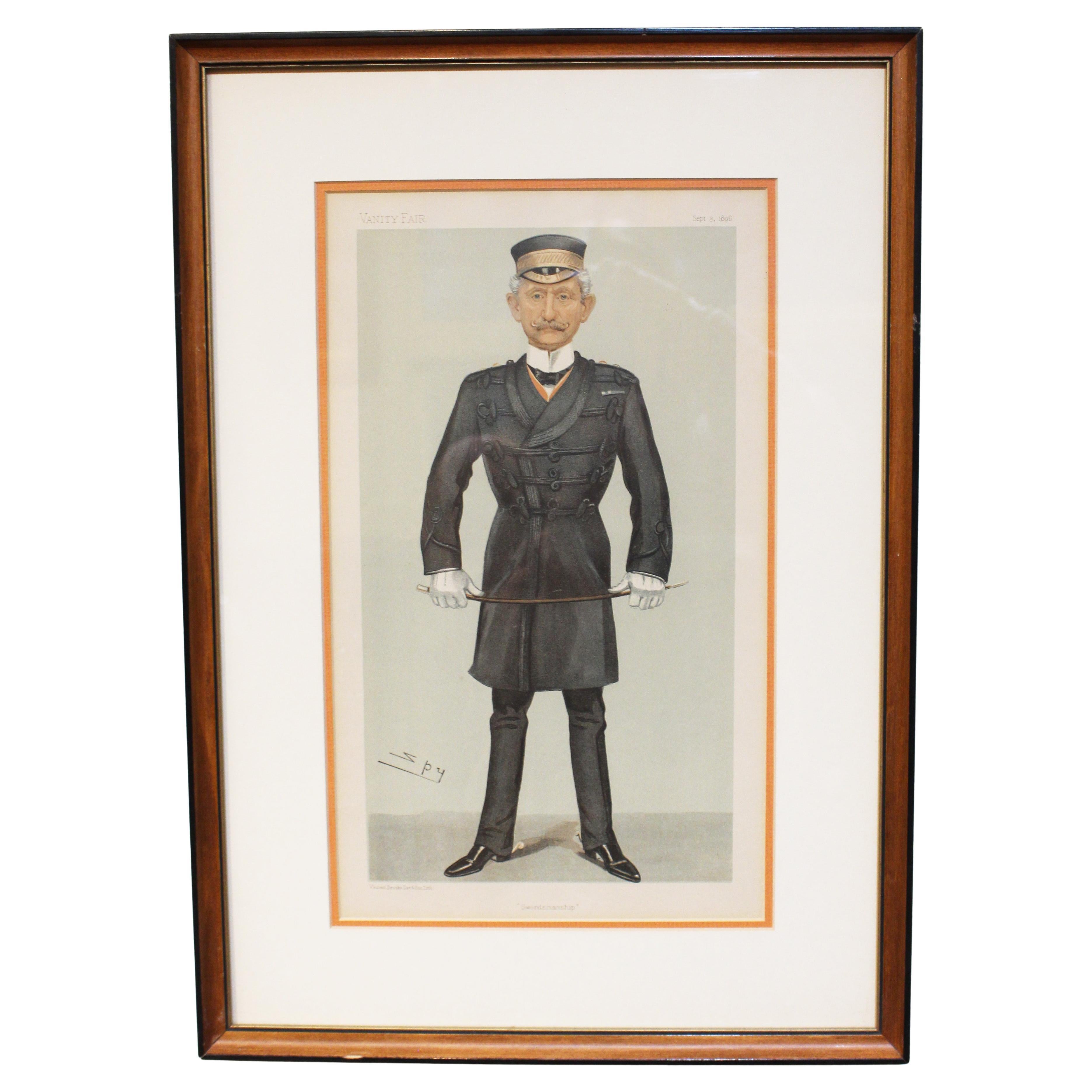 Eine englische Vanity Fair Chromolithographie von Oberst George Malcom Fox im Angebot