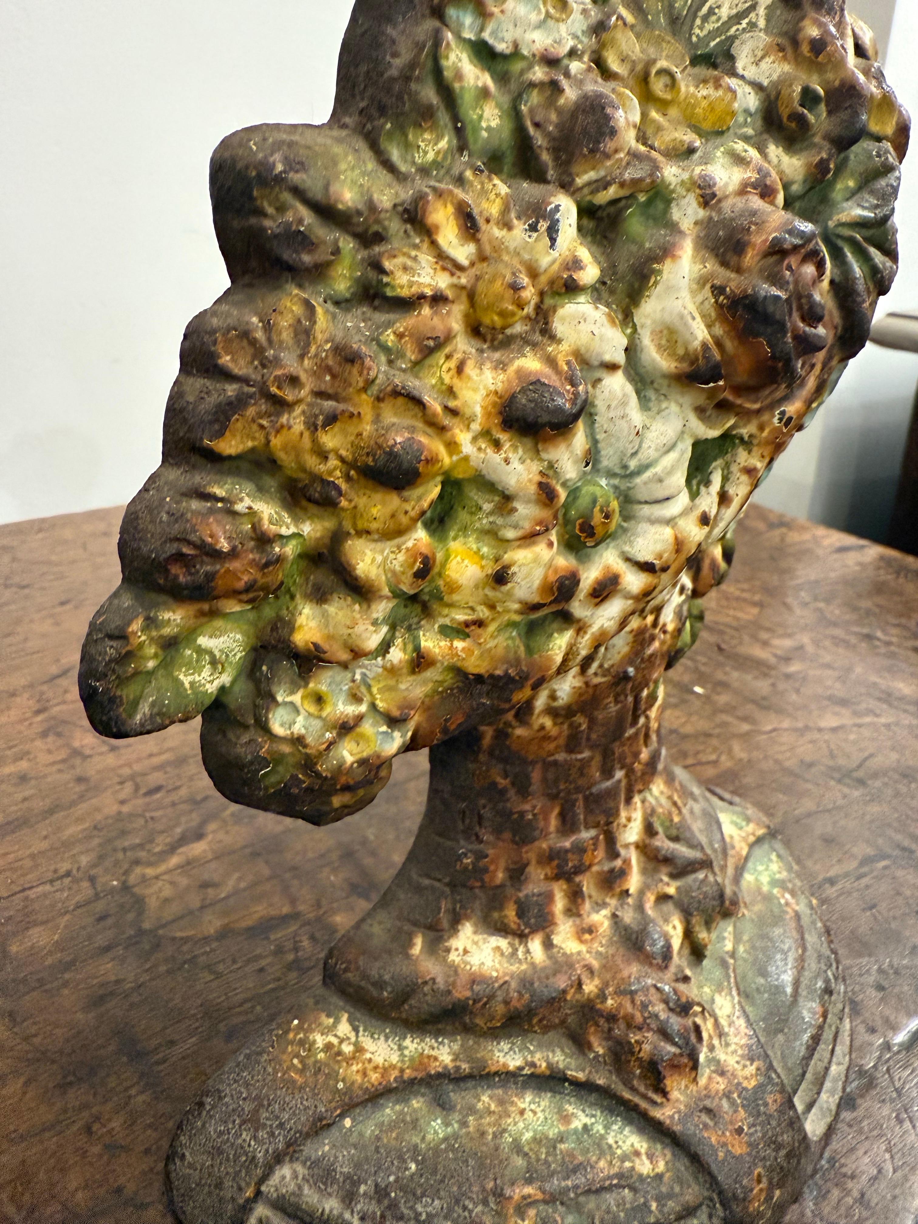 Inglese An English Victorian Cast Iron Painted Doorstops, 19th Century in vendita