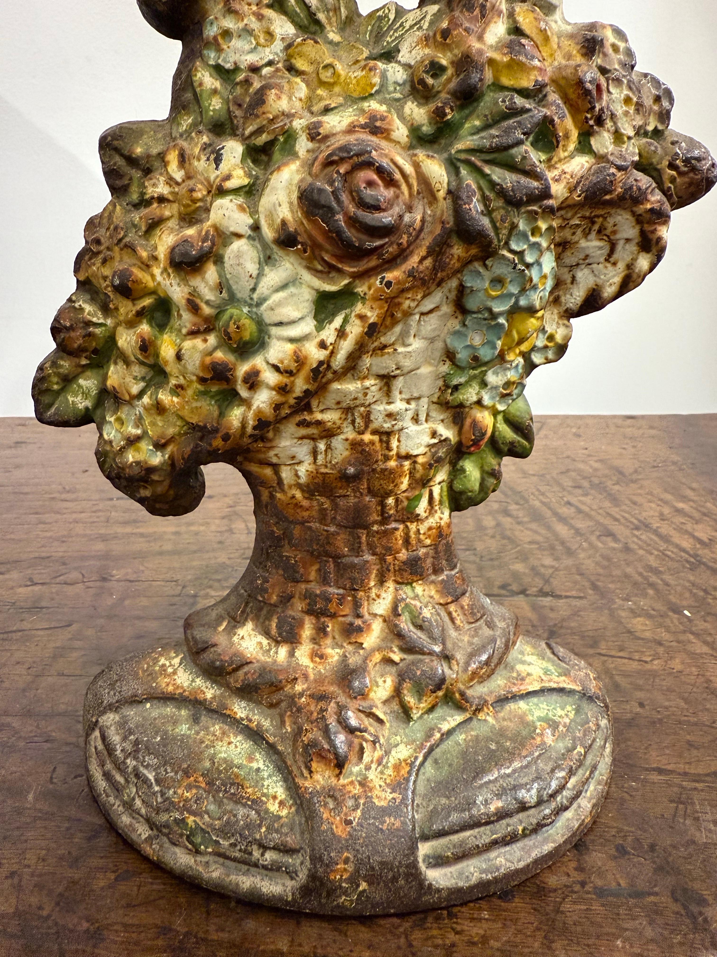 An English Victorian Cast Iron Painted Doorstops, 19th Century in vendita 1