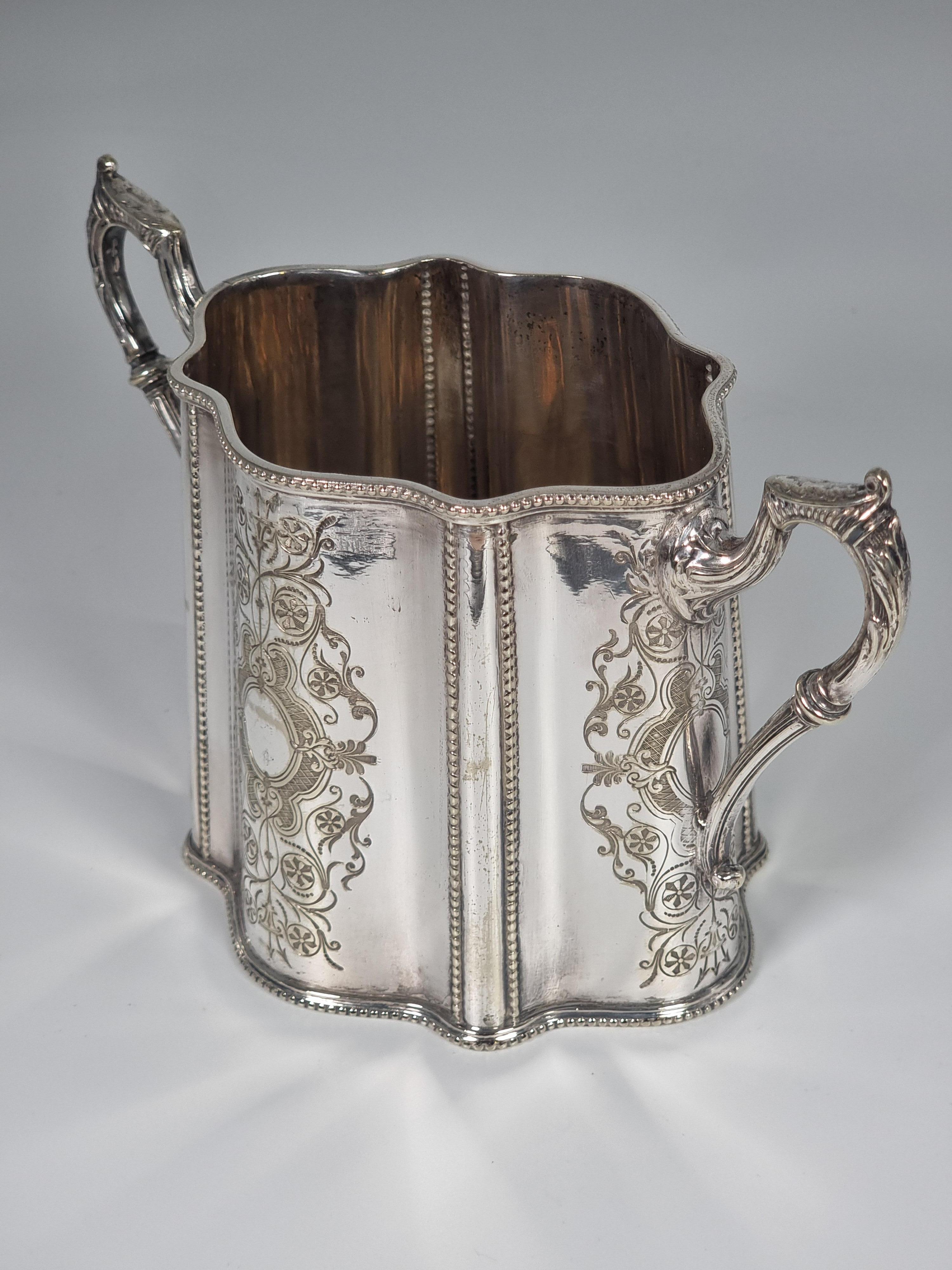 Juego de té/café victoriano inglés bañado en plata, hacia 1890 en venta 9
