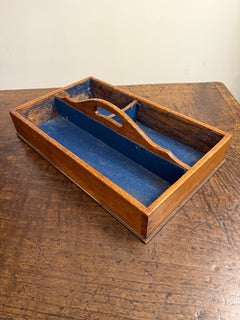 Plateau à couverts en bois anglais, début du 20e siècle