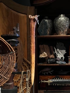 An engraved Sepik cassowary bone dagger