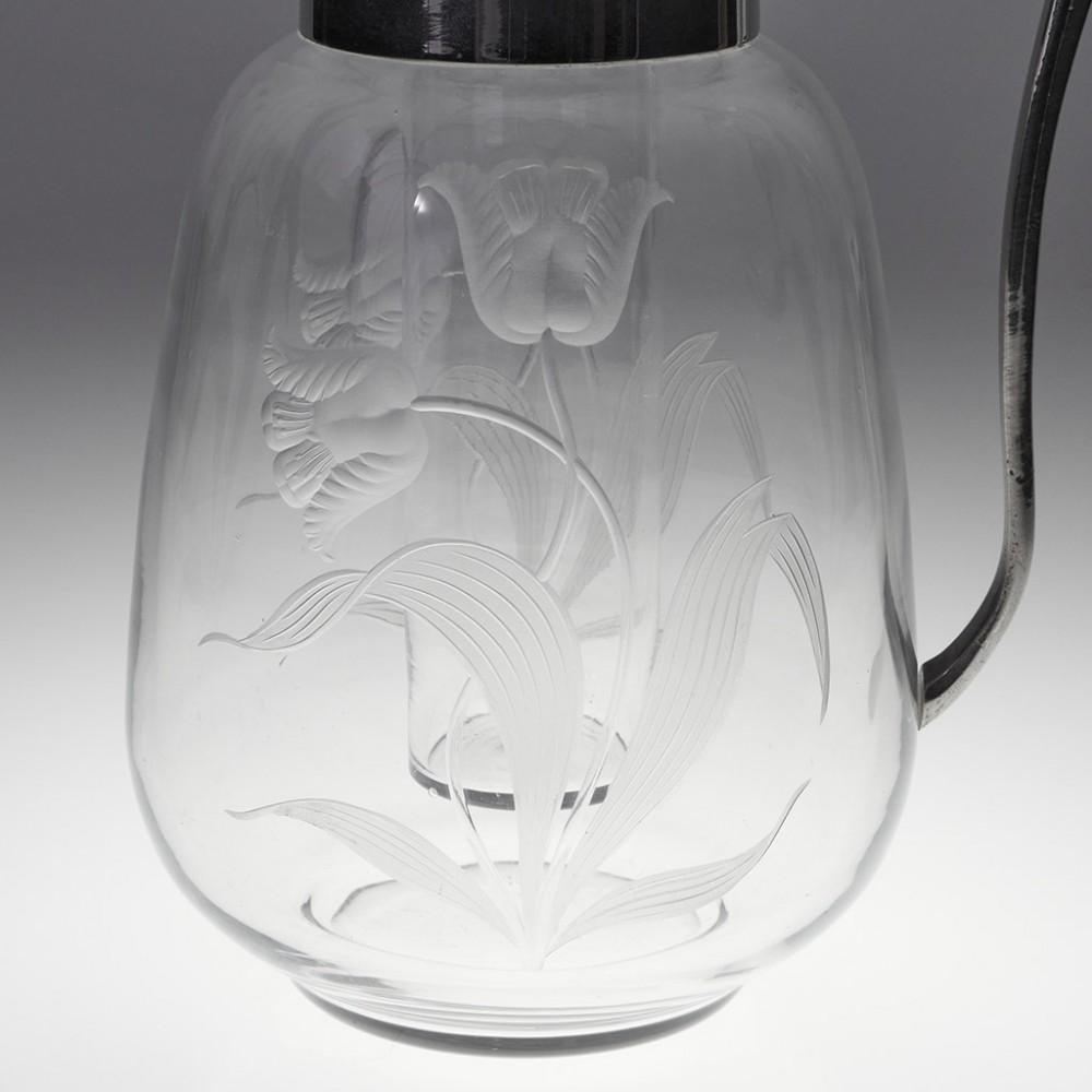 An Engraved WMF Jug with Ice Cooler, c1905 For Sale 1