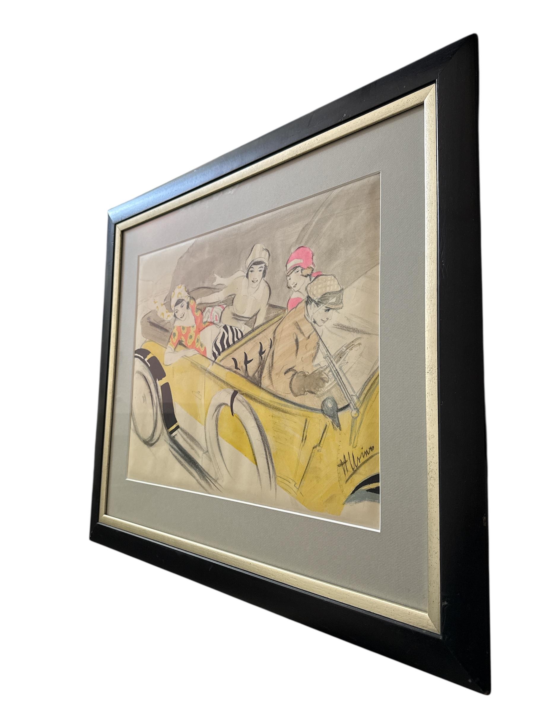 Un agradable viaje en coche por H. Usino Art Decó en venta