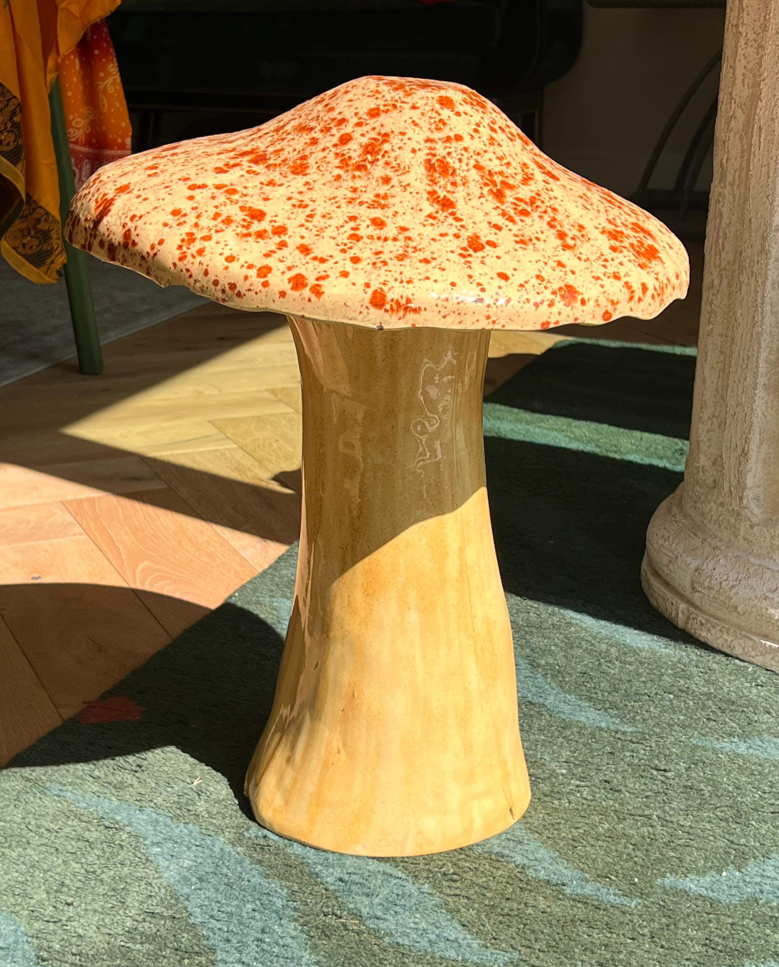 Mid-20th Century An enormous MCM ceramic mushroom sculpture by Arnels, 1960s