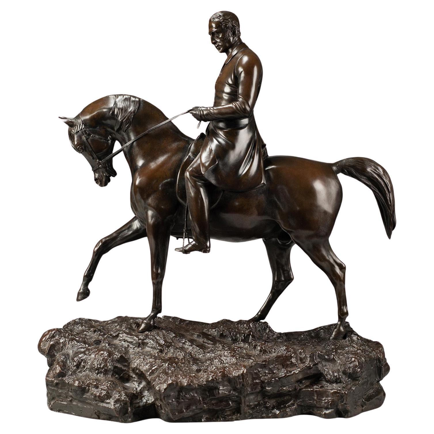 An equestrian bronze of the Duke of Wellington by Edward Baily, 1844 For Sale