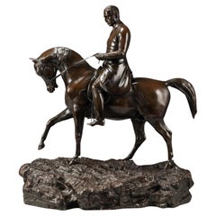 Vintage An equestrian bronze of the Duke of Wellington by Edward Baily, 1844