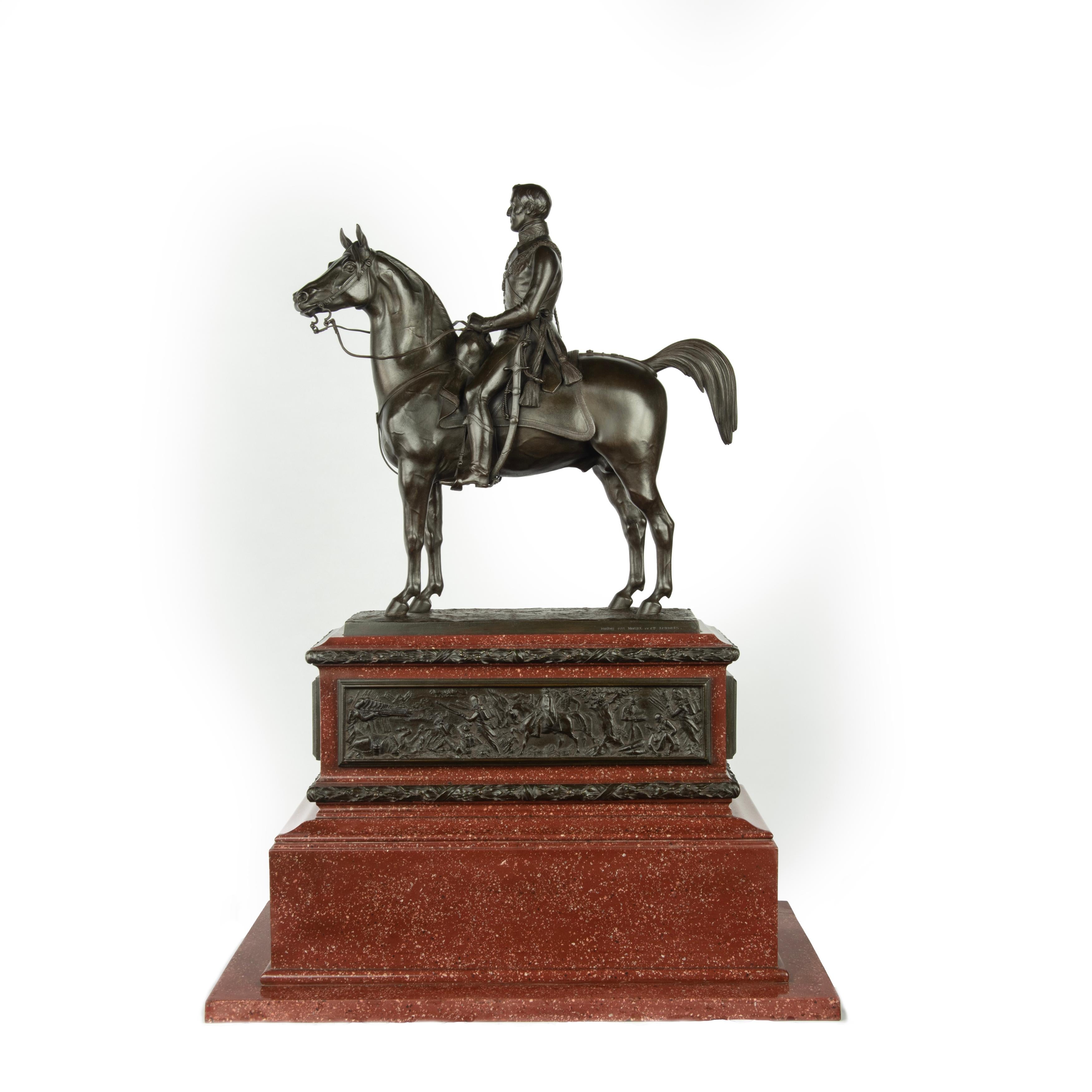 An equestrian statuette of the Duke of Wellington by Morel after Marochetti In Good Condition In Lymington, Hampshire