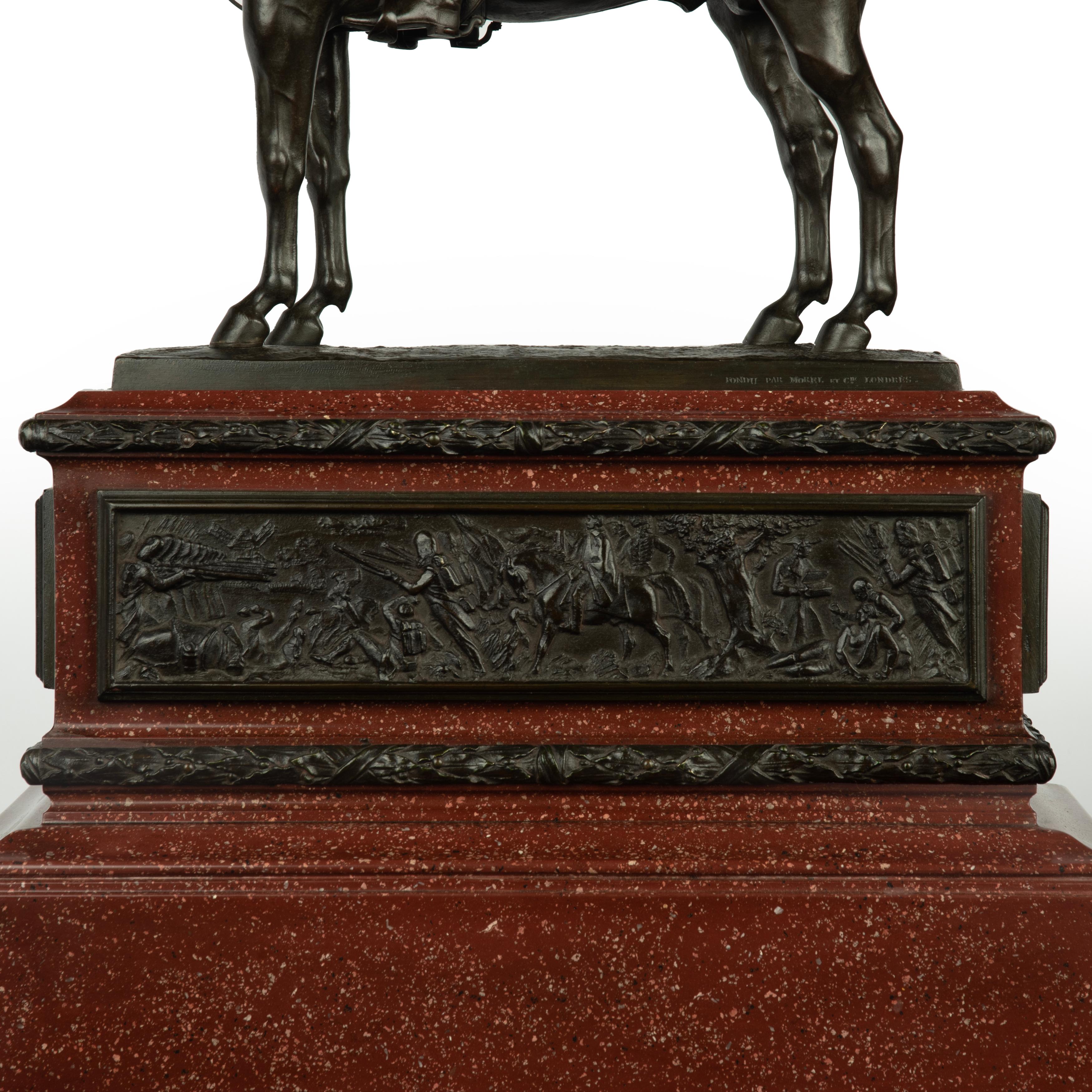 Bronze An equestrian statuette of the Duke of Wellington by Morel after Marochetti